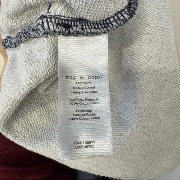 rag & bone Miramar Wide Leg Cotton Terry Pants Size S - Picture 14 of 15